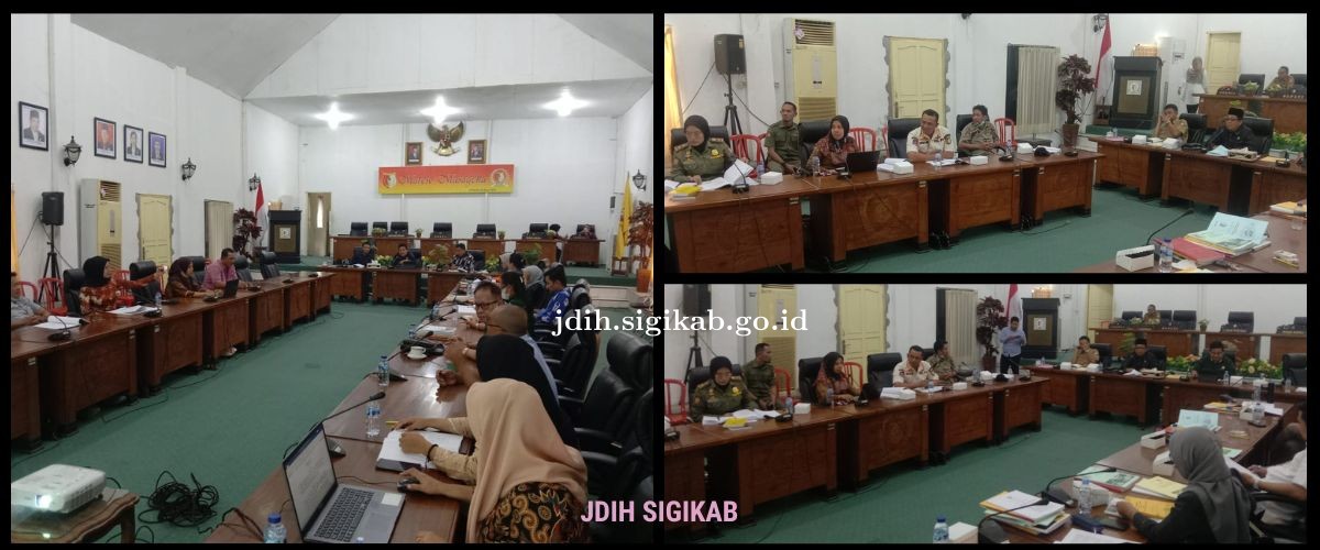 Rapat Pembahasan 4 buah Rancangan Peraturan Daerah Prakarsa Kabupaten Sigi