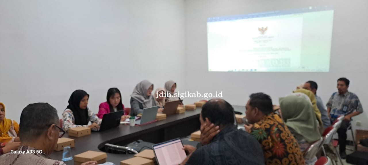 kegiatan Rapat Harmonisasi 2 (dua) Rancangan Peraturan Bupati